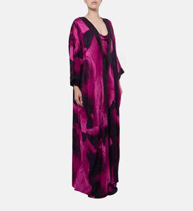 Niluu Two-tone Wide Sleeve Kaftan, Model View