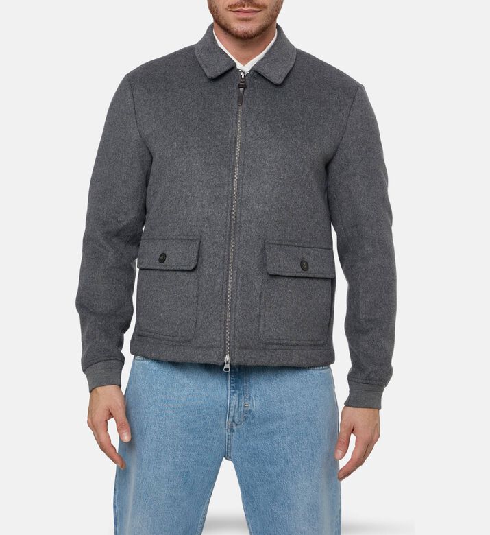 Hackett London Quilted Flap Pockets Jacket, Model View