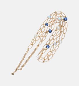 Weill Double-strand Chain Design Necklace, Blue, Packshot View