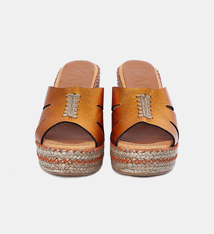 Wedge-heeled Jute Mule