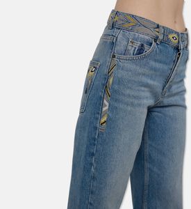 Ba and Sh Embroidered Straight-leg Jeans, Model View
