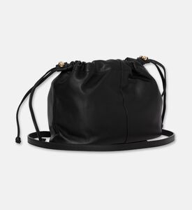 Strathberry Foil-embossed Logo Drawstring Pouch, Black, Packshot View