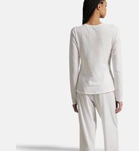Polo by Ralph Lauren Long-sleeve Wide-leg Pajama Set, Model View