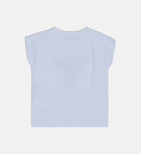 تيشيرت قصير الأكمام مزين بترتر