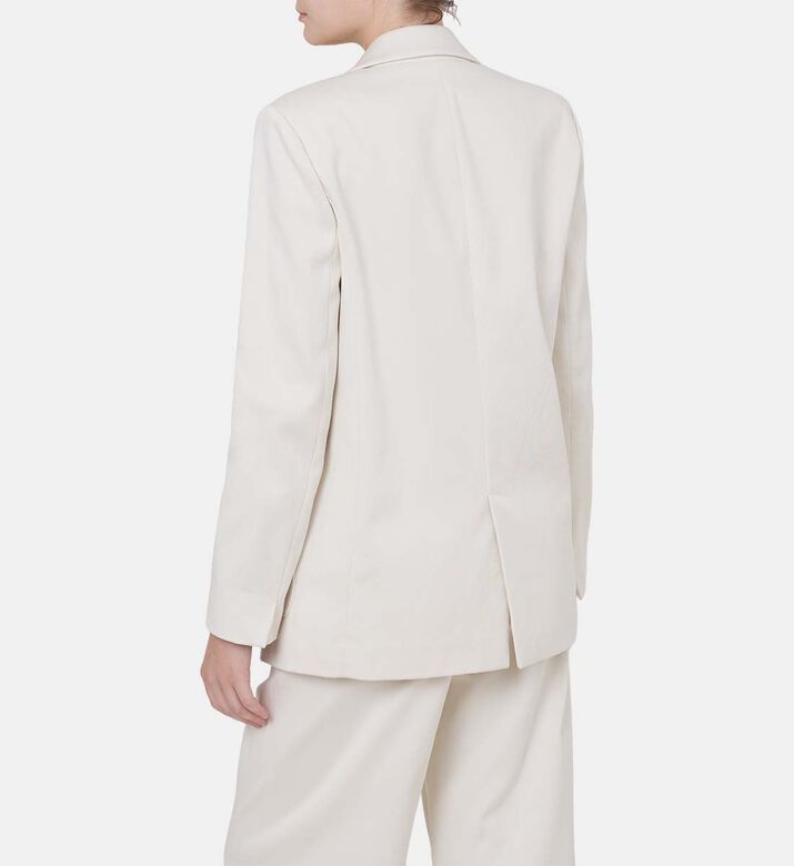 Cotton-blend Slit-sleeve Blazer