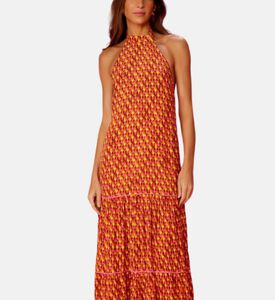 Al Meu All-over Heart-print Flared Dress