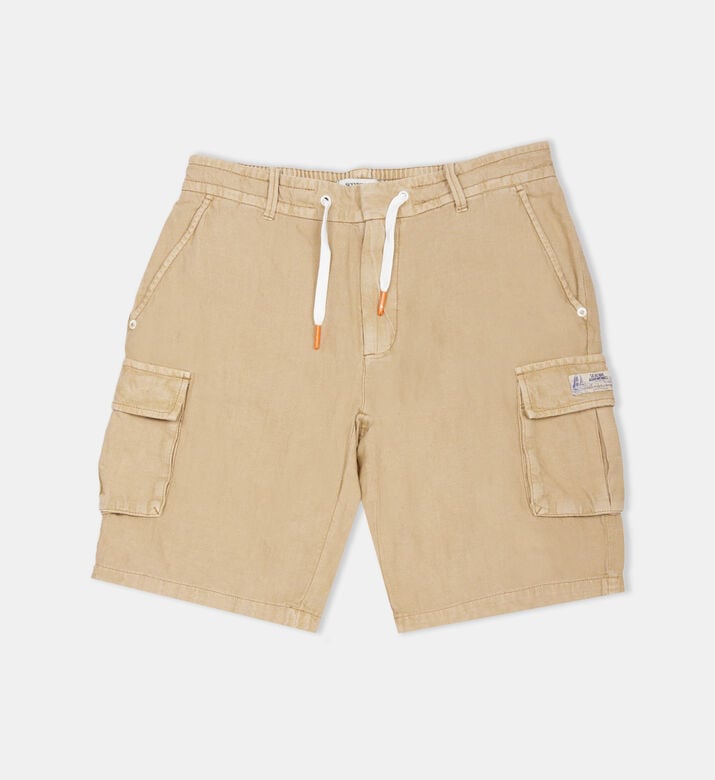 Cotton Linen Cargo Shorts