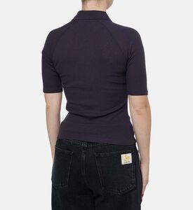 Samsoe Short-sleeve Button Placket Polo Shirt, Model View