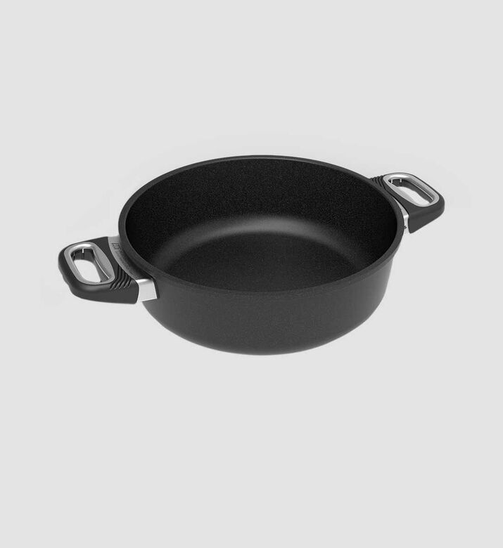 AMT Gastroguss Cast Aluminum Braise Pot, Black, 28-cm, Packshot View