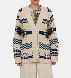 Ethnic Motif Oversized Cardigan