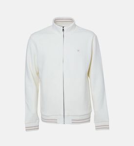 Embroidered Zip-up Sweatshirt