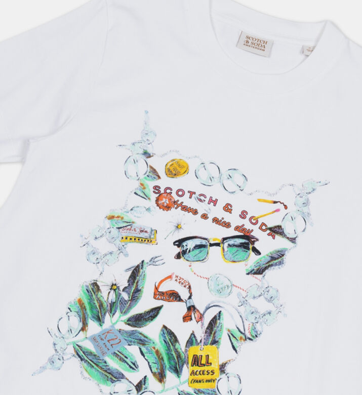 Boy Artwork Print Cotton T-shirt