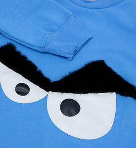 سويت شيرت بياقة مستديرة بعيون غاضبة