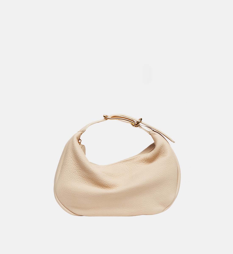 Leather Moon-shape Hobo Bag
