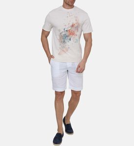 Cotton Paint-design Crewneck T-shirt