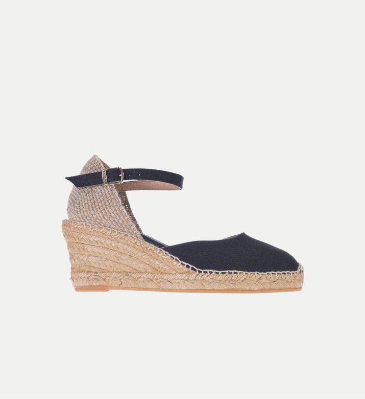 Caldes Vegan Linen Mid-wedge Espadrille