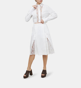 Cotton Lace-in Fitted Shirt