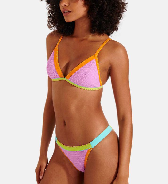 Smocked Triangle Bikini Top
