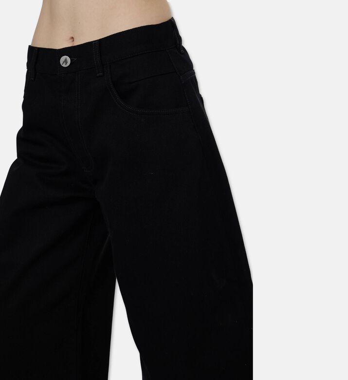 The Attico Denim Ankle-grazing Pants, Model View