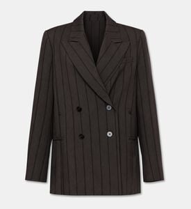Samsoe Sahelly Pinstripe Double-breasted Blazer, Packshot View