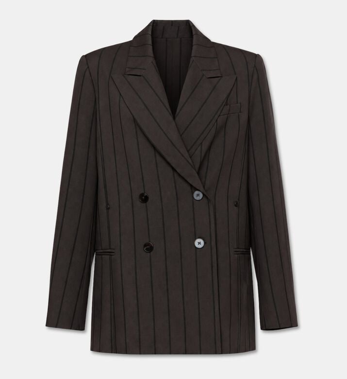 Samsoe Sahelly Pinstripe Double-breasted Blazer, Packshot View