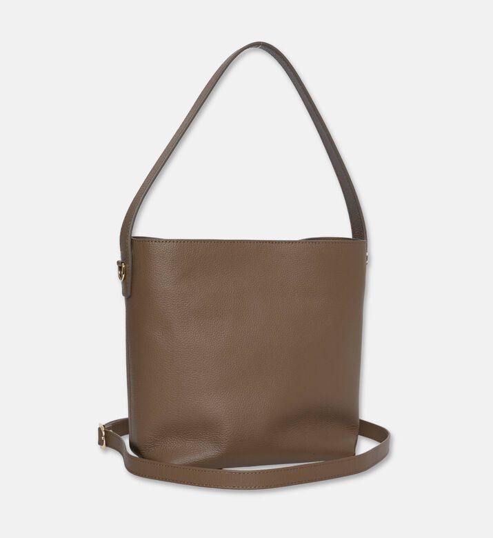 Maya.M Constructed Bucket Bag, Greige, Packshot View