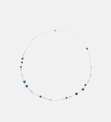 Druzy Star 18k Gold Long Necklace