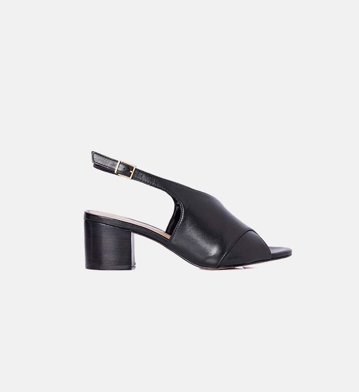 Low Block Heel Slingback Sandals