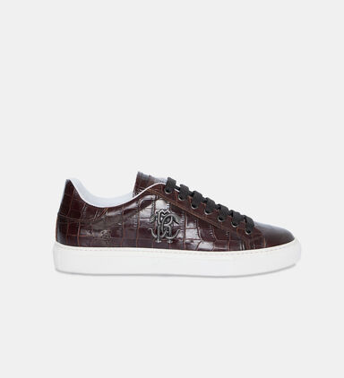 Rc Monogram Croc Leather Sneakers