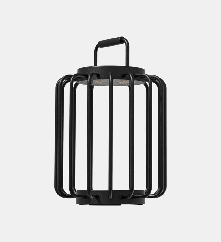 Villeroy and Boch Bangkok Aluminum Short Lantern Lamp, Black, Packshot View
