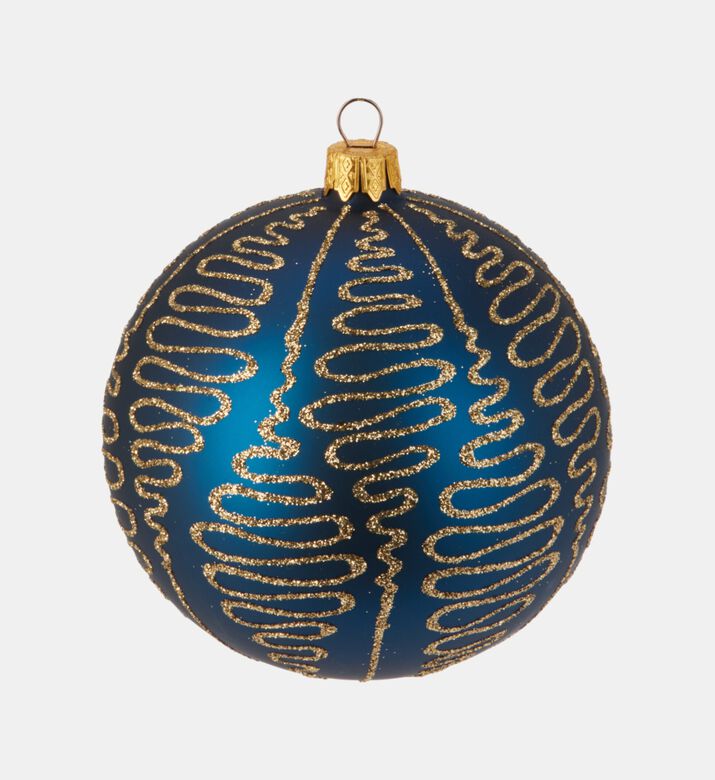 Home Deco and More Ball Xmas Glass, Blue, Packshot View