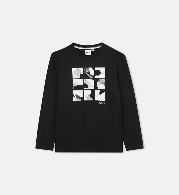 Front Illustration Long-sleeve Regular-fit T-shirt