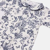 Toile De Jouy Blue-inspired Print Pajamas
