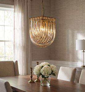 Baroque Chelsea Glass Tubes Chandelier, Gold, 61cm, Packshot View
