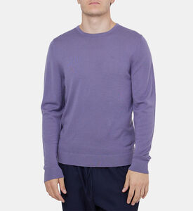 سترة بشعار مطرز من صوف الميرينو