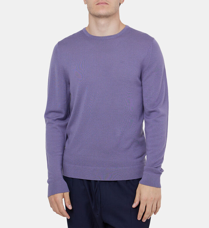 Embroidered Logo Merino Sweater