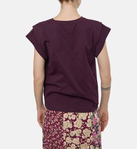 Ba and Sh Padded Shoulders Ribbed T-shirt, Model View