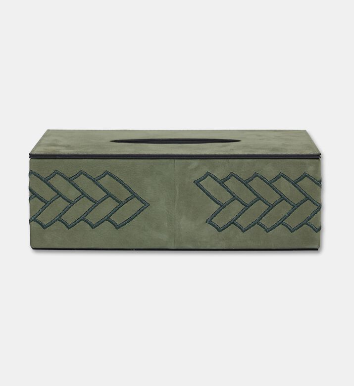 Pinetti Lily Rectangular Tissue Box, Green, Packshot View