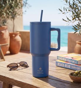 Estia Save The Agean Xl Straw Tumbler, Blue, 1.2-l, Model View