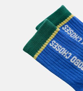 Bobo Choses Logo-detail Multi-colored Design Ribbed Socks, Packshot View