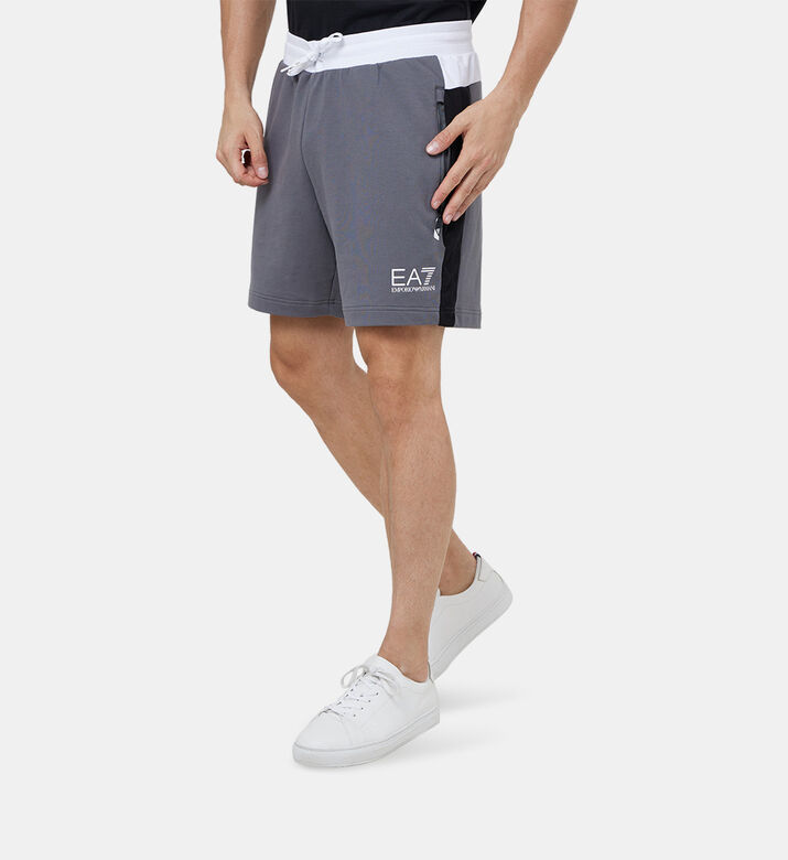 Cotton Drawstring Waist Logo Shorts