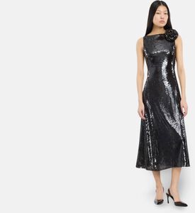 Rotate Flared Hem Evening Dress, Model View