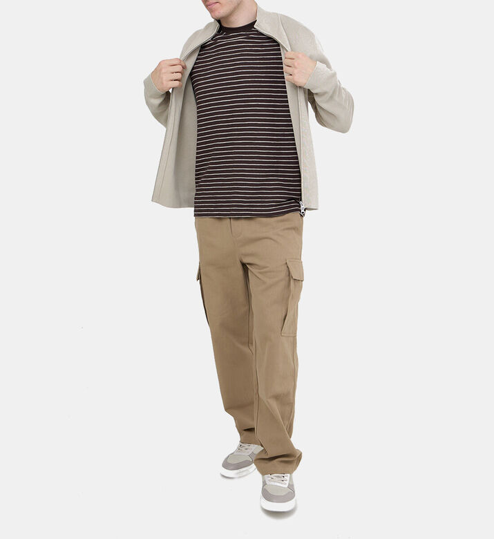 Samsoe Sajesse Stripped Crewneck T-shirt, Model View