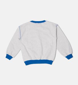 Bobo Choses Logo Dice-print Contrasting Ribbed Trim Sweatshirt, Packshot View
