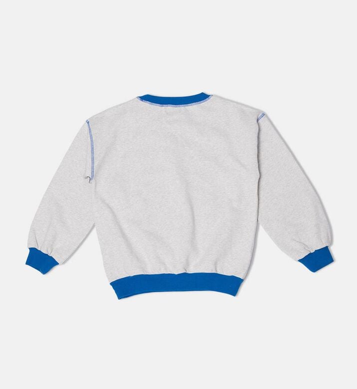 Bobo Choses Logo Dice-print Contrasting Ribbed Trim Sweatshirt, Packshot View Bobo Choses Logo Dice-print Contrasting Ribbed Trim Sweatshirt, Packshot View
