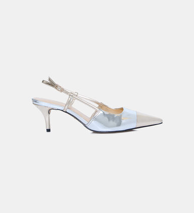 Metallic Slingback Pumps