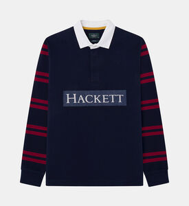 قميص بولو مخطط بأكمام طويلة