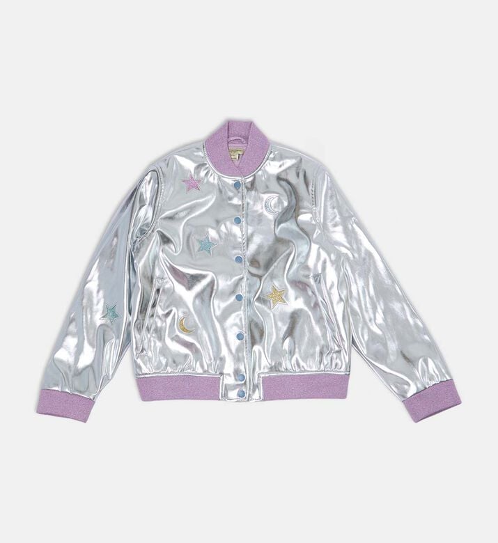 Stars-embroidery Long-sleeve Jacket