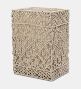 Home Deco and More Zari Cotton Robe Waste Bin, Packshot View