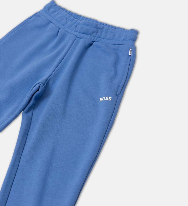 Cotton Logo-print Slip Pockets Pants